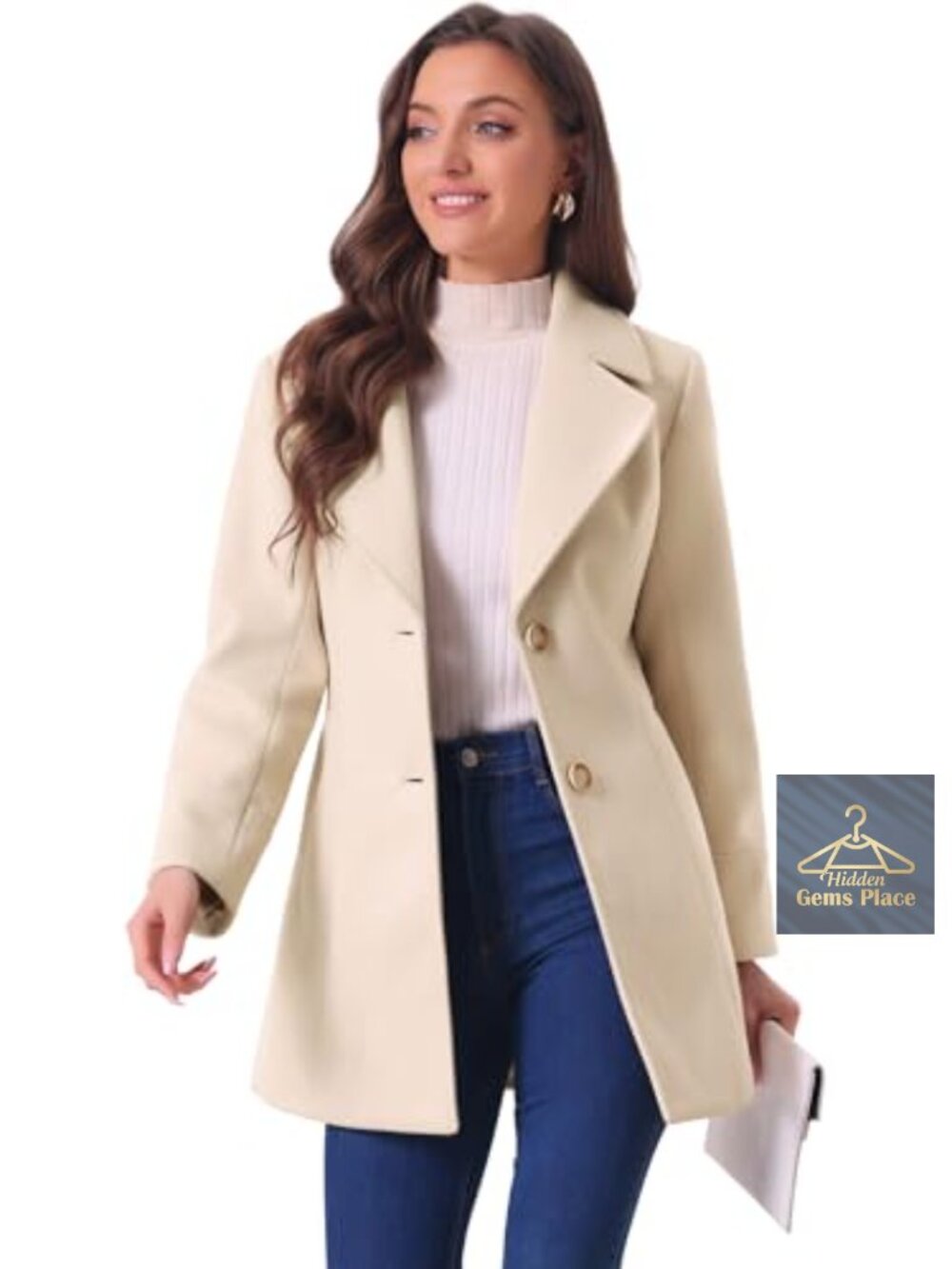 Women's Elegant Shawl Collar Single Breasted Winter Overcoat